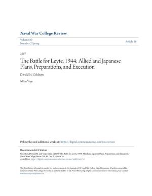 The Battle for Leyte, 1944: Allied and Japanese Plans, Preparatio