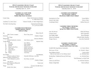 2014 Concert Programs