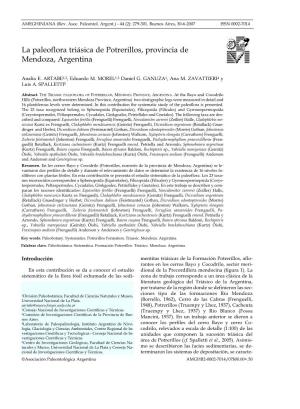 La Paleoflora Triásica De Potrerillos, Provincia De Mendoza, Argentina