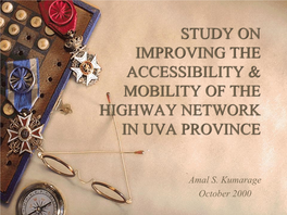 Study on Improving the Accessibility & Mobility Of