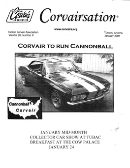 Corvair to Run Cannonball