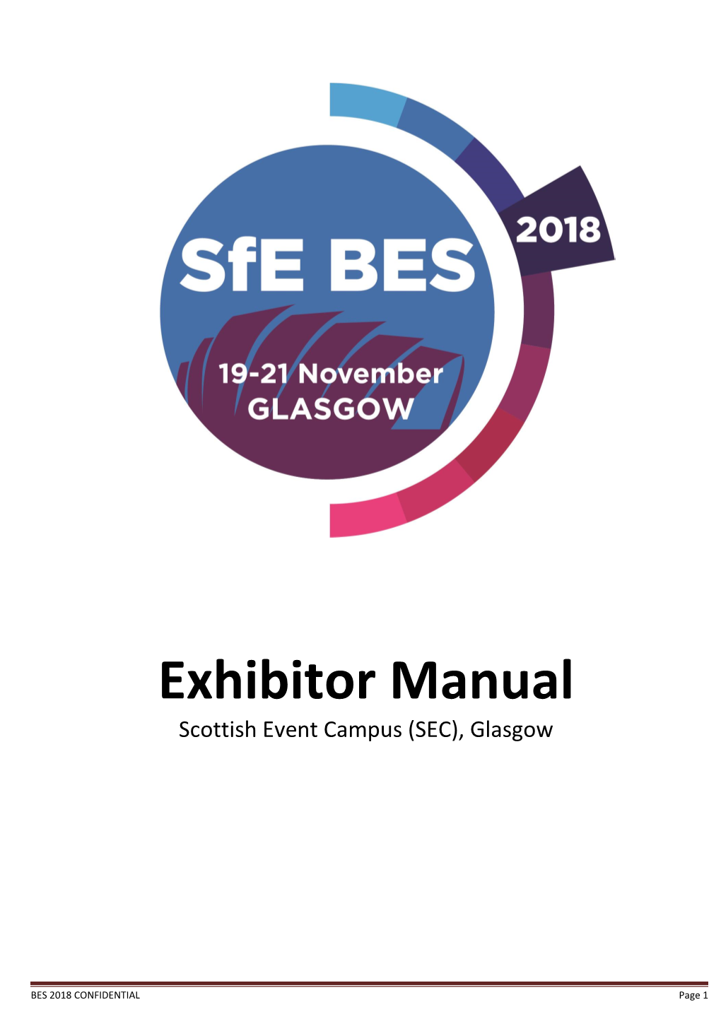 Exhibitor Manual Scottish Event Campus (SEC), Glasgow