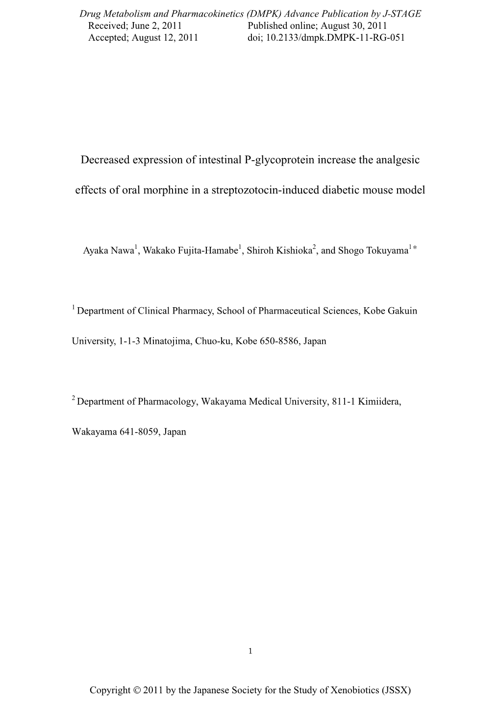 Decreased Expression of Intestinal P-Glycoprotein Increase the Analgesic Effects of Oral Morphine in a Streptozotocin-Induced Diabetic Mouse Model
