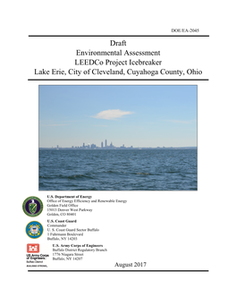 Draft Environmental Assessment Leedco Project Icebreaker Lake Erie, City of Cleveland, Cuyahoga County, Ohio
