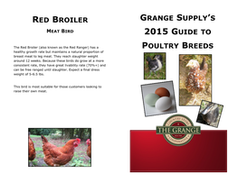 Red Broiler Grange Supply's 2015 Guide to Poultry Breeds