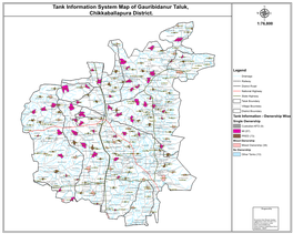 Tank Information System Map of Gauribidanur Taluk, Chikkaballapura District