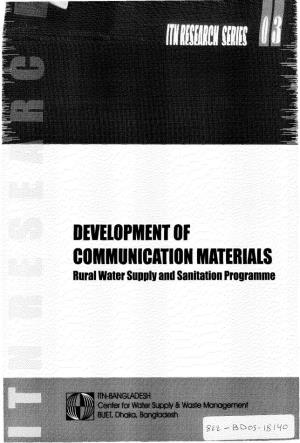 Development of Communicationmaterials
