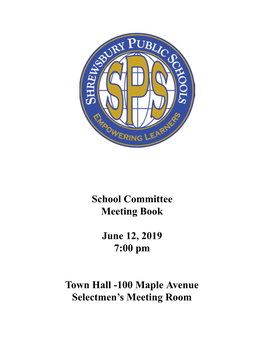 School Committee Meeting Book June 12