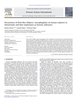 Occurrences of Flesh Flies (Diptera: Sarcophagidae)