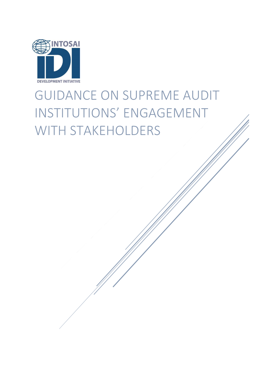 Pdfguidance on Supreme Audit Institutions' Engagement with Stakeholders