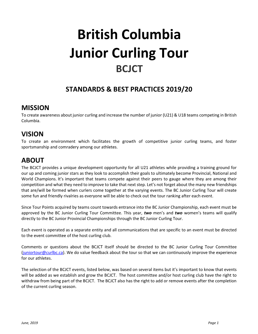 British Columbia Junior Curling Tour BCJCT