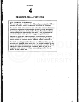 Regional Meal Patterns