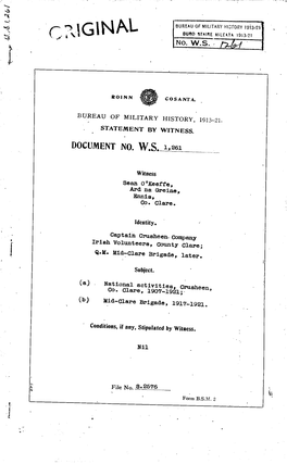 Original Bureauof Militaryhistory1913-21