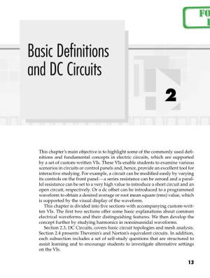 Basic Definitions and DC Circuits
