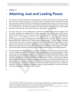Attaining Just and Lasting Peace