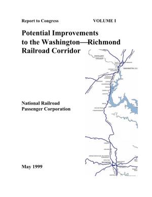Potential Improvements to the Washington-Richmond Railroad