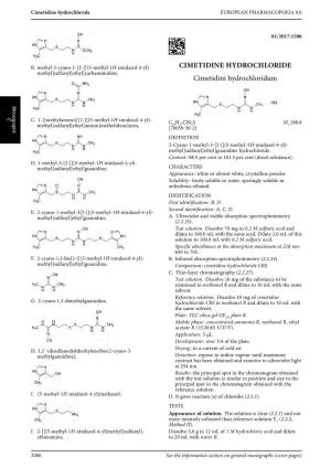 CIMETIDINE HYDROCHLORIDE Cimetidini Hydrochloridum
