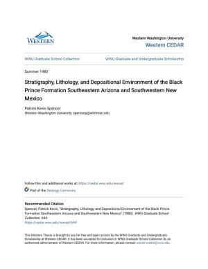 Stratigraphy, Lithology, and Depositional Environment of the Black Prince Formation Southeastern Arizona and Southwestern New Mexico