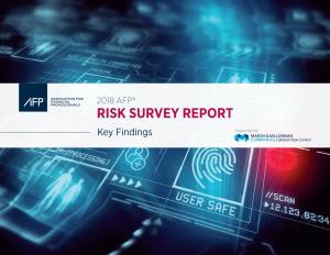 2018 AFP Risk Survey Report
