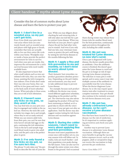 Client Handout: 7 Myths About Lyme Disease