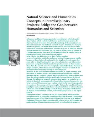 Natural Science and Humanities Concepts in Interdisciplinary Projects: Bridge the Gap Between Humanists and Scientists