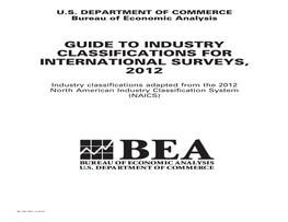 Guide to Industry Classifications for International Surveys, 2012