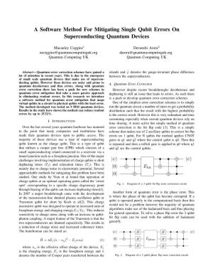 A Software Method for Mitigating Single Qubit Errors on Superconducting Quantum Devices