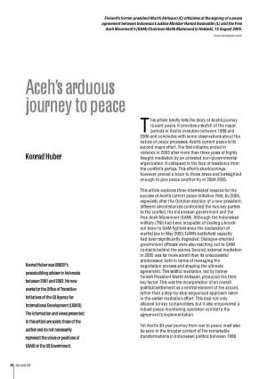 Aceh's Arduous Journey to Peace