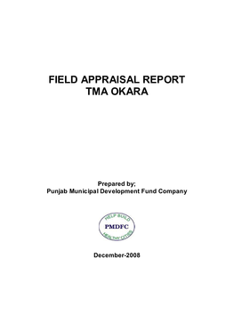 Field Appraisal Report Tma Okara