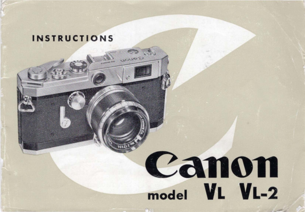 Canon --Model VL VL-2 the New Canon VL and Canon VL-2 2