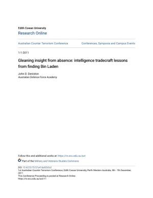 Intelligence Tradecraft Lessons from Finding Bin Laden