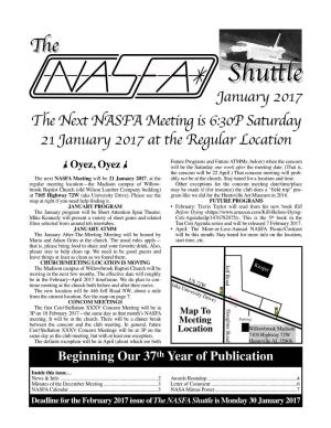 January 2017 NASFA Shuttle