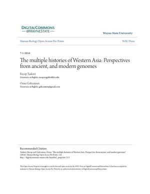 The Multiple Histories of Western Asia: Perspectives from Ancient and Modern Genomes