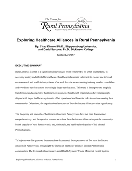 Exploring Healthcare Alliances in Rural Pennsylvania