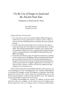 On the Use of Images in Israel and the Ancient Near East