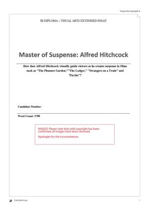 Aster of Suspense: Alfred Hitchcock