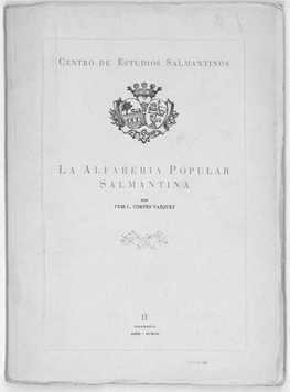 La Alfarería Popular Salmantina Ii