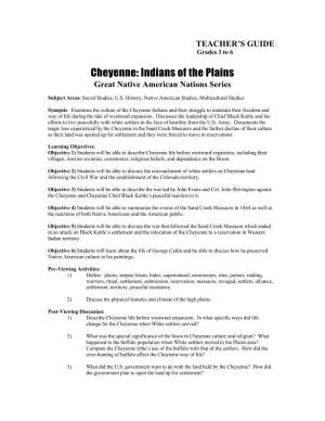 Cheyenne: Indians of the Plains Great Native American Nations Series
