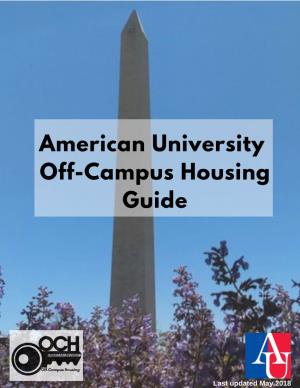 Off-Campus Housing Guide (Updated 5/23/18)