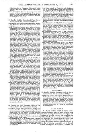 The London Gazette, December 8, 1857. 4361