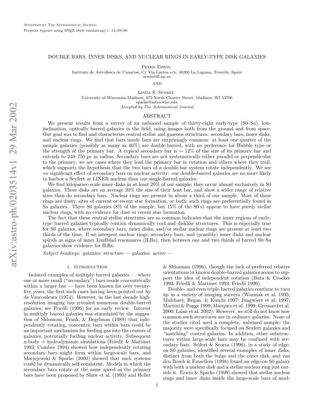 Arxiv:Astro-Ph/0203514V1 29 Mar 2002 Ashv Enpooe Ysa Ta.(93 N Heller and Primary (1993) the Al