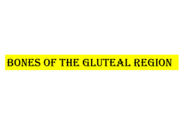 Bones of the Gluteal Region