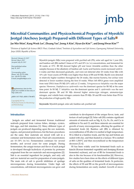 Microbial Communities and Physicochemical Properties Of