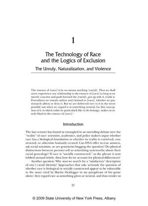 Race and the Logics of Exclusion the Unruly, Naturalization, and Violence