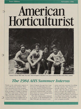 The 1984 Ails Summer Interns