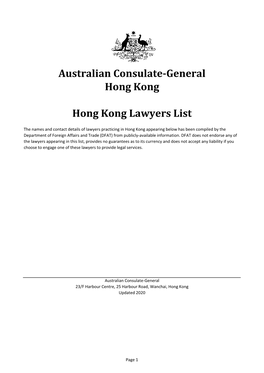 Lawyers in Hong Kong