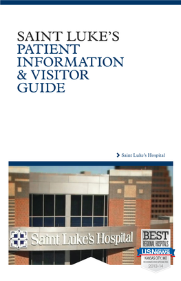 Saint Luke's Patient Information & Visitor Guide