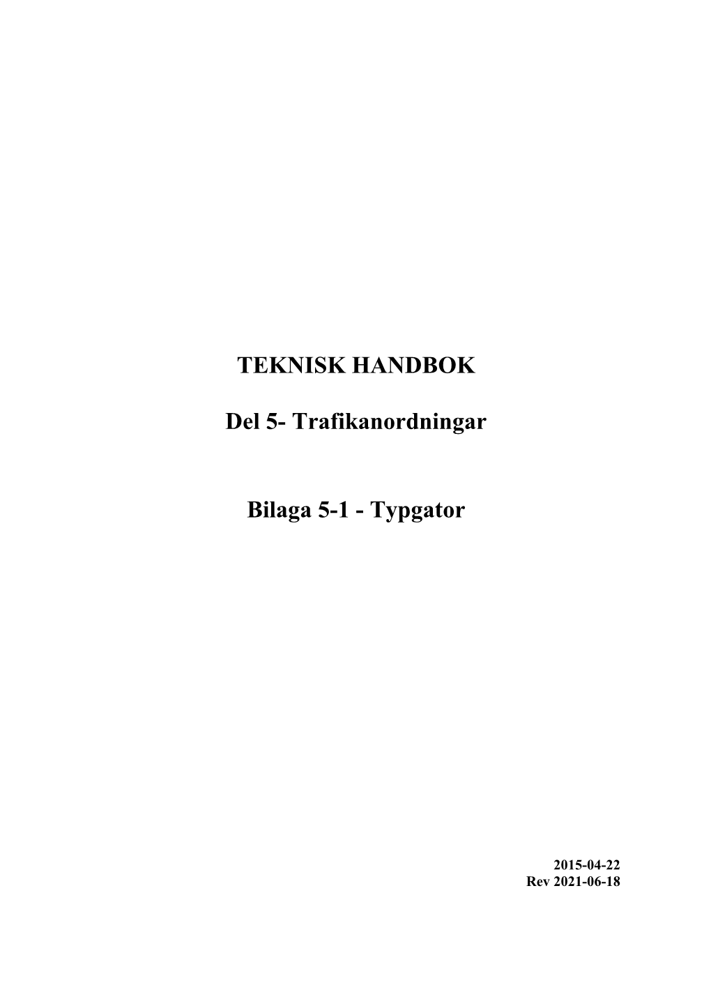 Teknisk Handbok Exempel