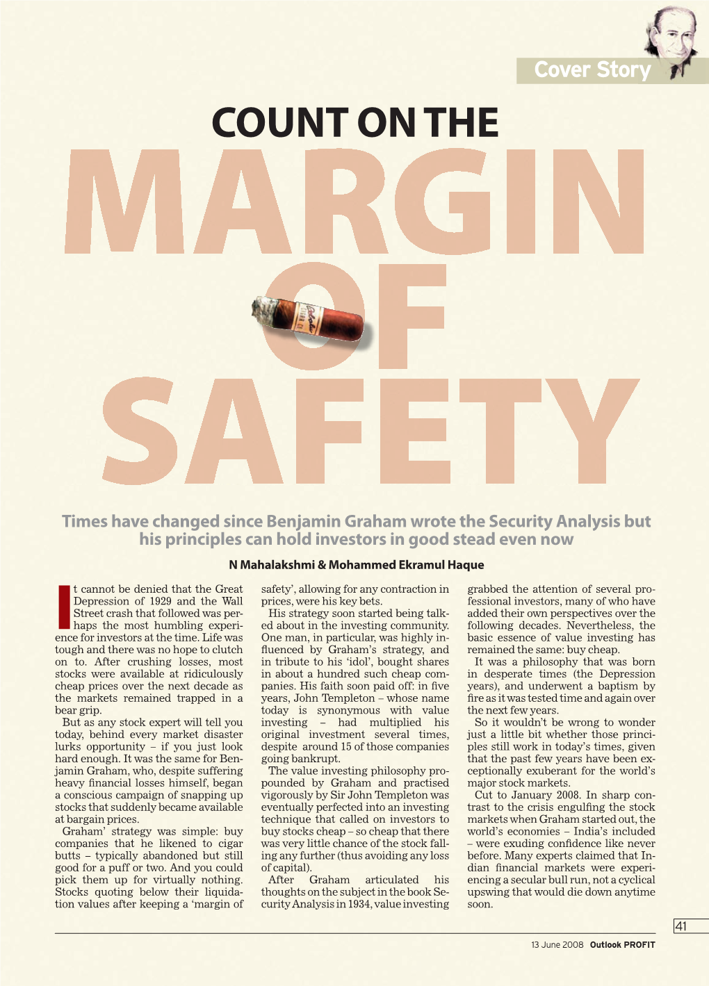 Count on the Margin of Safety