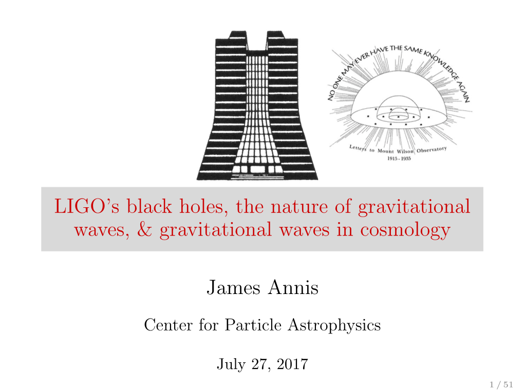 LIGO's Black Holes, the Nature of Gravitational Waves, & Gravitational